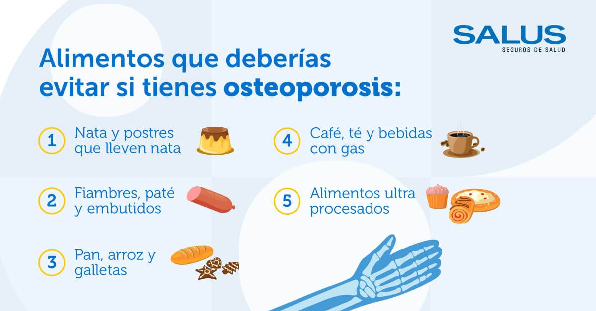 Alimentos a evitar si tienes osteoporosis